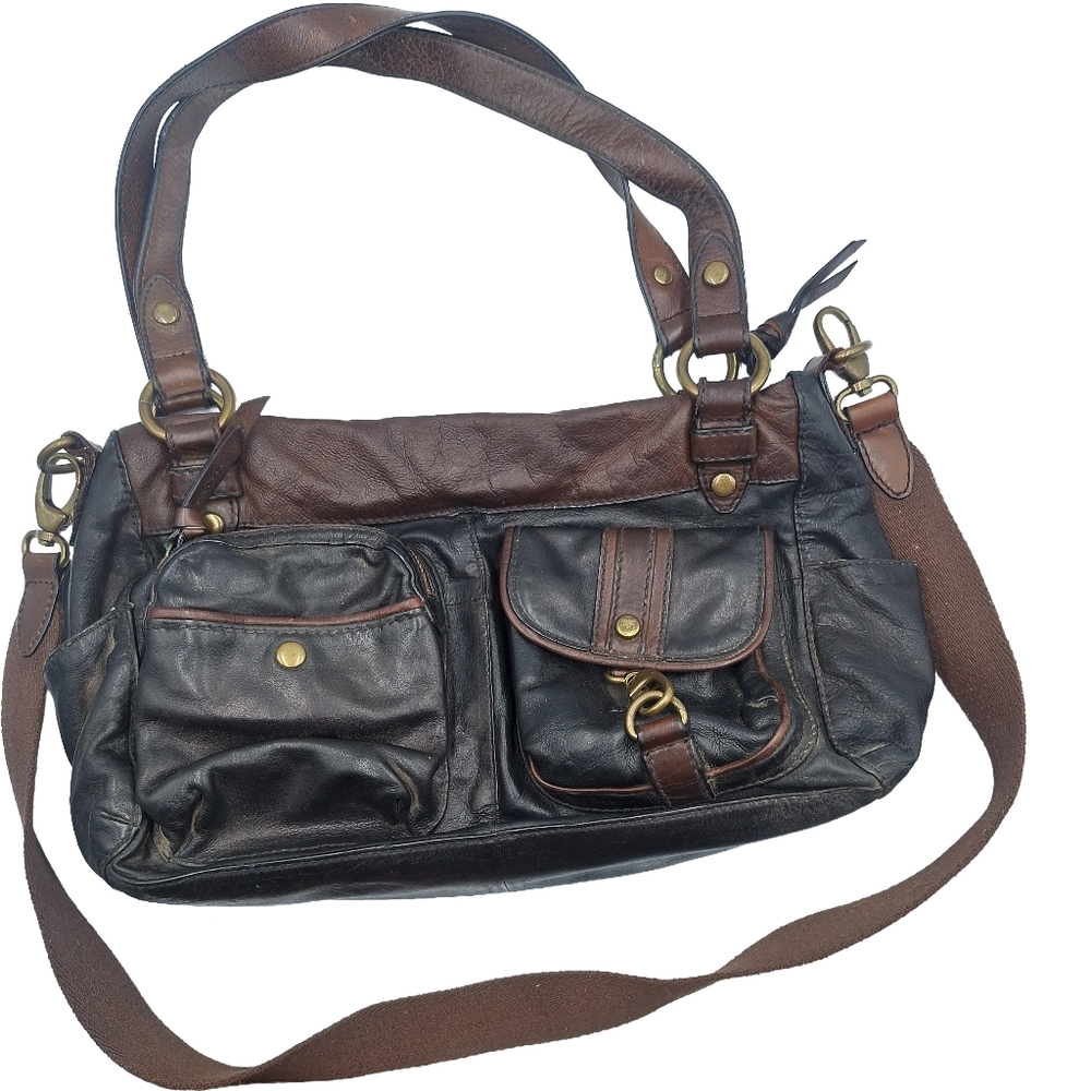 Fossil Black and Brown Leather purse